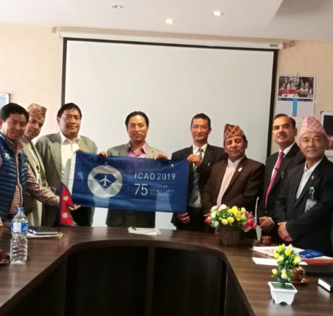 ICAO Commemorative Flag Handed